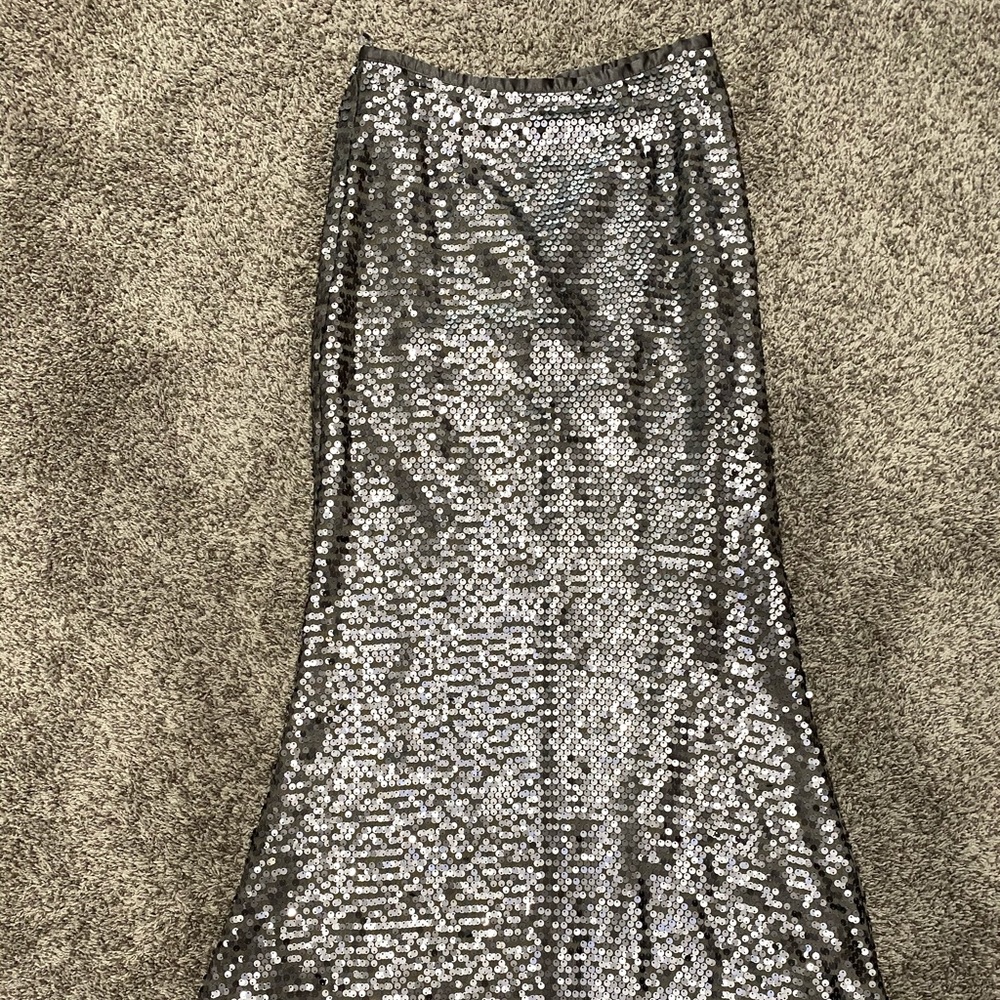 Sequin maxi skirt